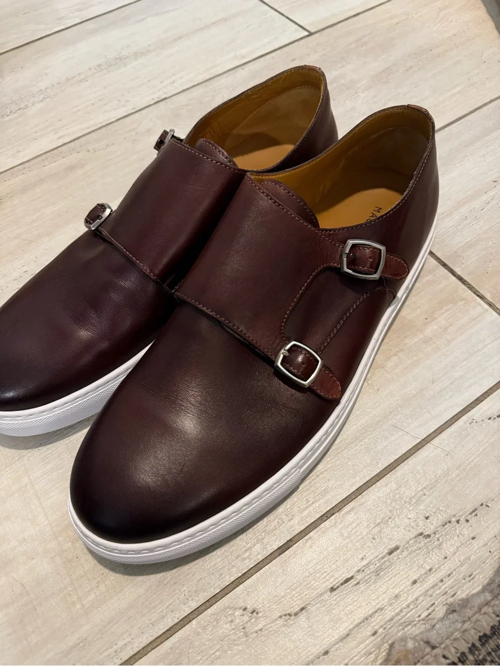 Magnanni Double Monk Leather Sneakers